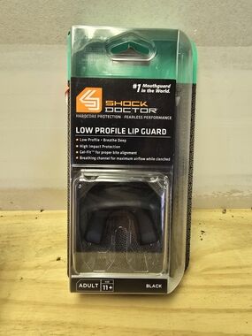 Shock Doctor Low Profile Lip Guard Mouthguard - Black